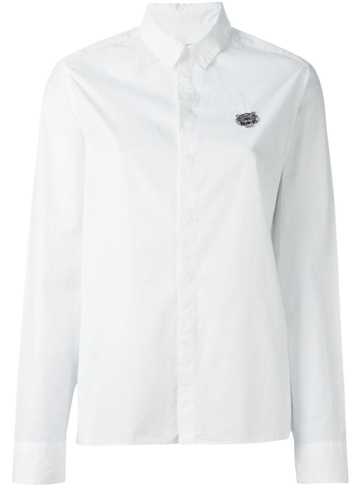 Kenzo 'mini Tiger' Shirt, Women's, Size: 42, White, Cotton