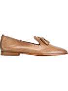 Santoni Tassel Detail Loafers, Women's, Size: 38, Brown, Leather