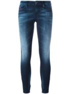 Diesel Cropped Skinny Jeans, Women's, Size: 28/32, Blue, Cotton/polyester/spandex/elastane