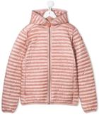 Save The Duck Kids Teen Quilted Hooded Jacket - Pink