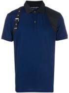 Alexander Mcqueen Buckle Detail Polo Shirt - Blue