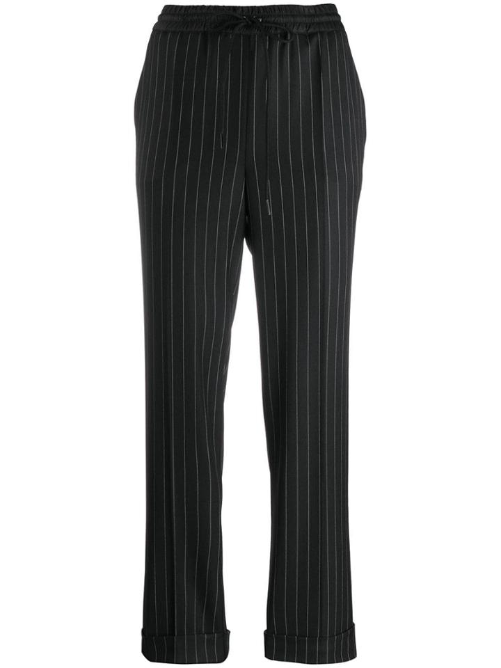 P.a.r.o.s.h. Striped Print Trousers - Black