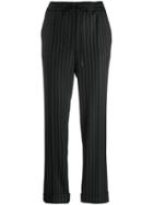 P.a.r.o.s.h. Striped Print Trousers - Black