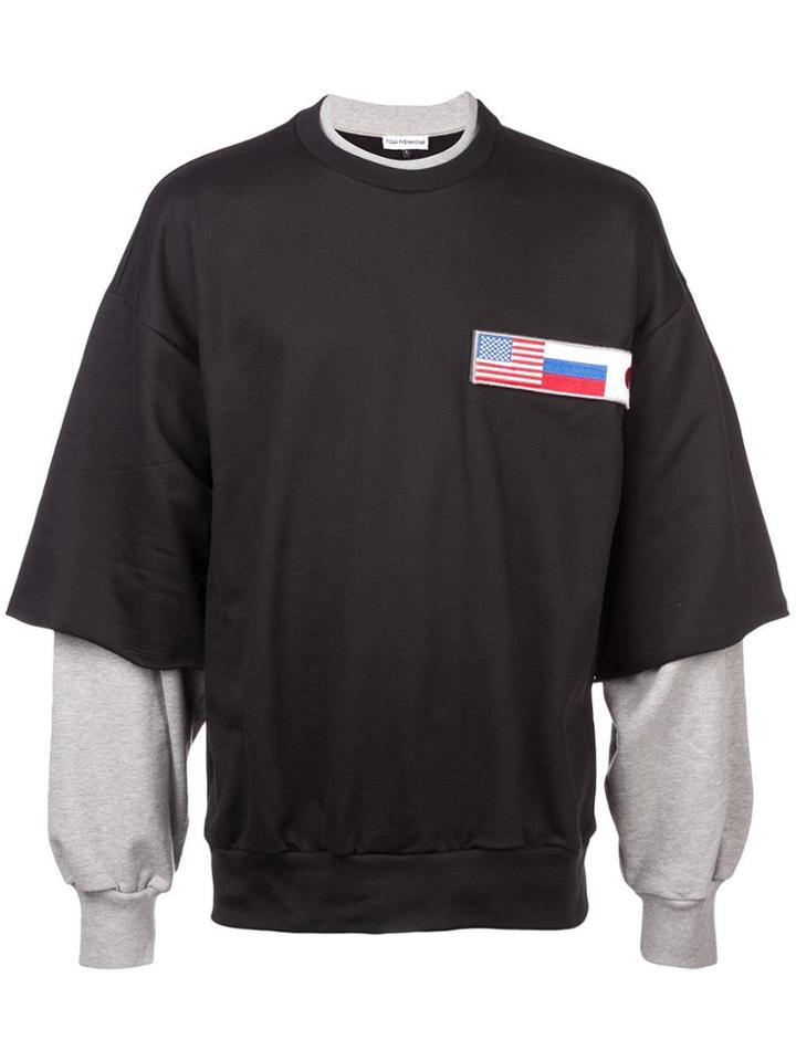 Gosha Rubchinskiy Double Sleeve Sweatshirt - Black