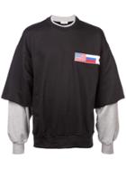Gosha Rubchinskiy Double Sleeve Sweatshirt - Black