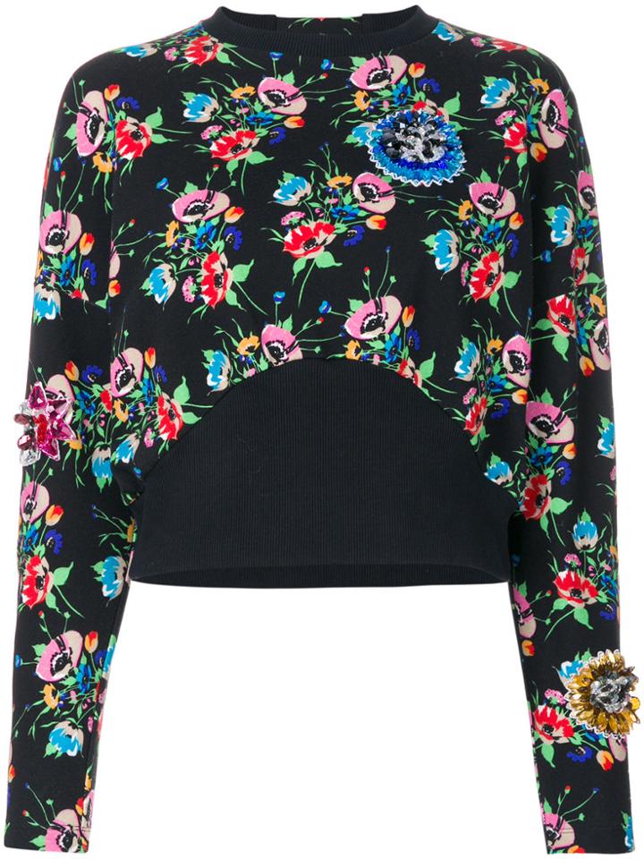 Christopher Kane Archive Floral Sweatshirt - Black