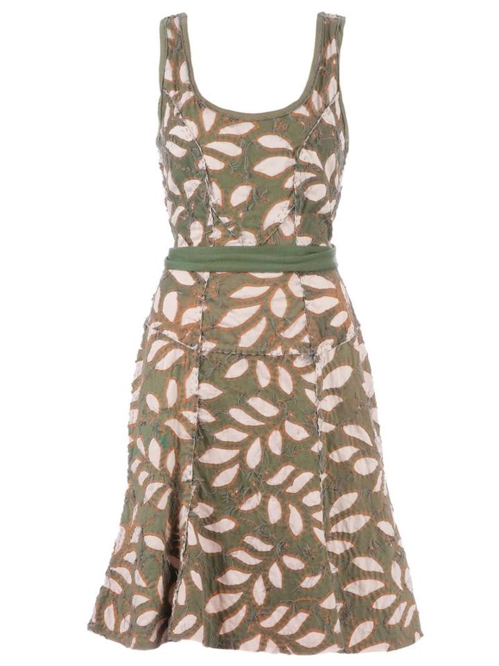 Projet Alabama Ribbon Tie Waist Dress, Women's, Size: Large, Green, Cotton