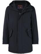 Woolrich Hooded Zipped Coat - Black