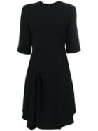 Stella Mccartney - Pleated Detail Dress - Women - Spandex/elastane/acetate/viscose - 42, Black, Spandex/elastane/acetate/viscose