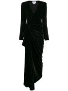 Redemption Asymmetric Twisted-front Sparkle Dress - Black