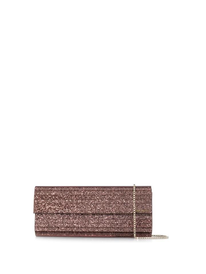 Jimmy Choo Sweetie Glitter Clutch - Brown