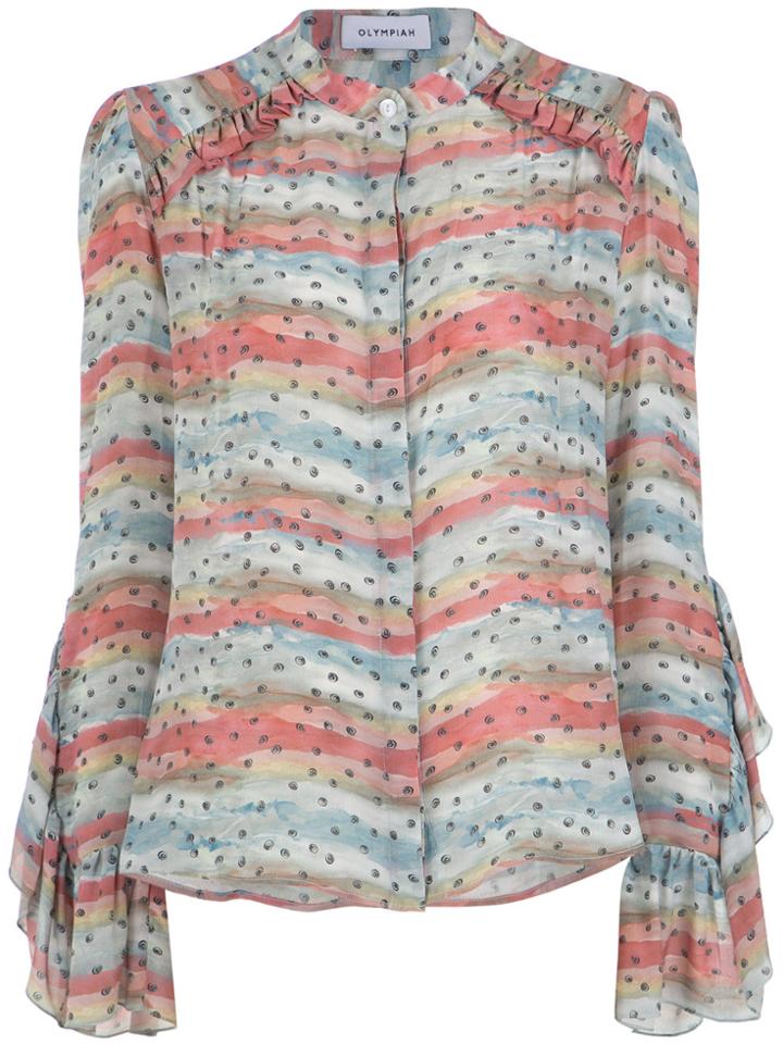 Olympiah Striped Silk Shirt - Multicolour