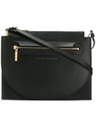 Victoria Beckham - Front Zip Crossbody Bag - Women - Calf Leather/polyamide/polyurethane - One Size, Women's, Black, Calf Leather/polyamide/polyurethane
