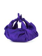 The Row Ascot Knotted Satin Bag - Pink & Purple