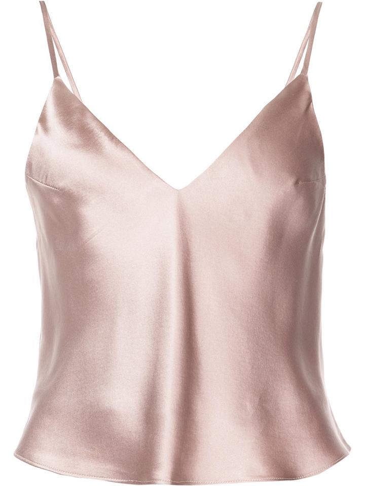 Fleur Du Mal - Satin Camisole - Women - Silk - Xs, Women's, Pink/purple, Silk