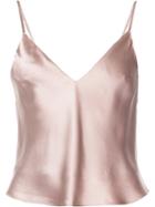 Fleur Du Mal - Satin Camisole - Women - Silk - Xs, Women's, Pink/purple, Silk