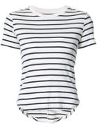 Veronica Beard Shortsleeved Striped T-shirt - White