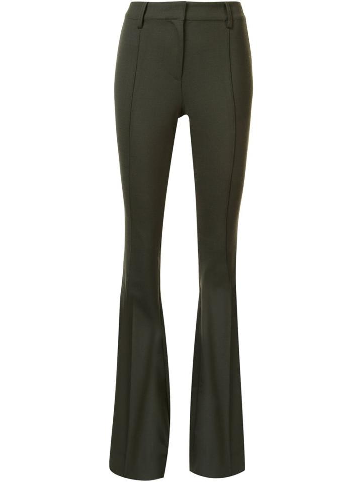 Veronica Beard High-waisted Trousers, Women's, Size: 6, Green, Polyester/spandex/elastane/virgin Wool