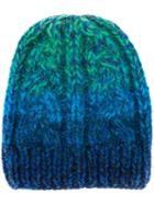 Missoni Cable Knit Beanie, Men's, Blue, Nylon/mohair/wool
