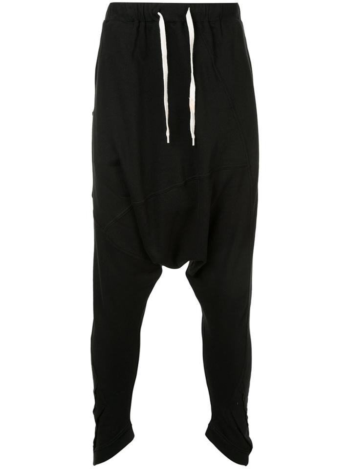 First Aid To The Injured Drop Crotch Track Pants - Black