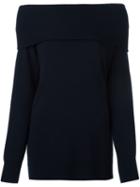 T By Alexander Wang Off-shoulder Jumper, Women's, Size: Medium, Blue, Cashmere/wool