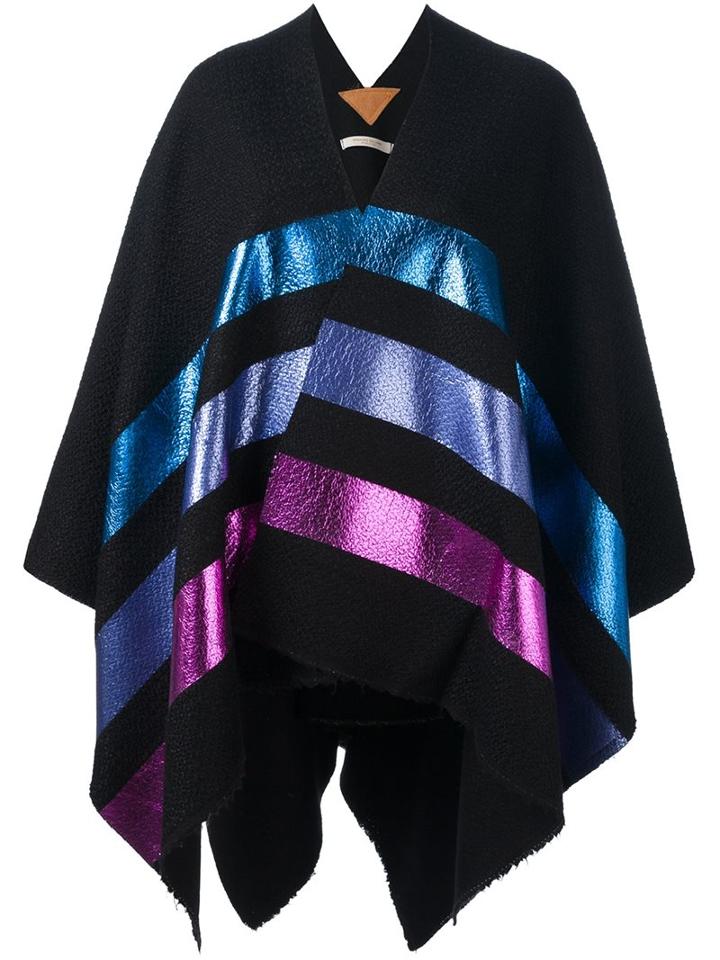 Ermanno Gallamini Metallic Stripe Cape