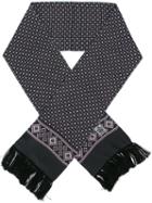 Dolce & Gabbana Tile Print Scarf, Men's, Black, Silk