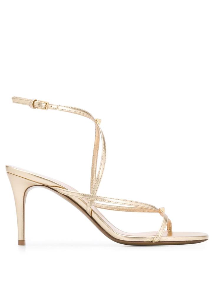 Valentino Valentino Garavani Strappy Rockstud Sandals - Gold