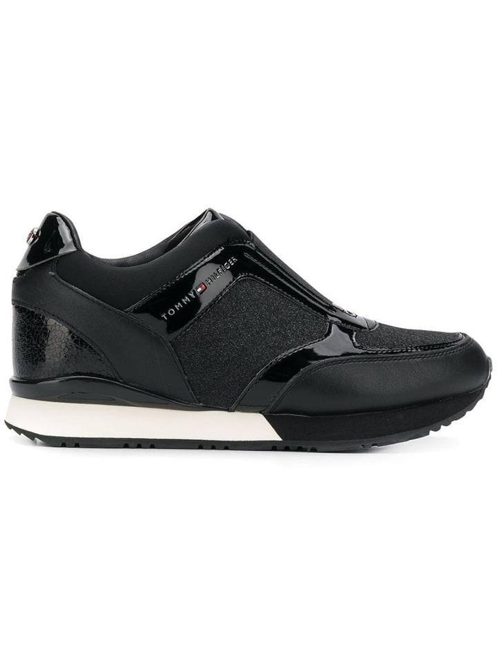 Tommy Hilfiger Laceless Running Sneakers - Black