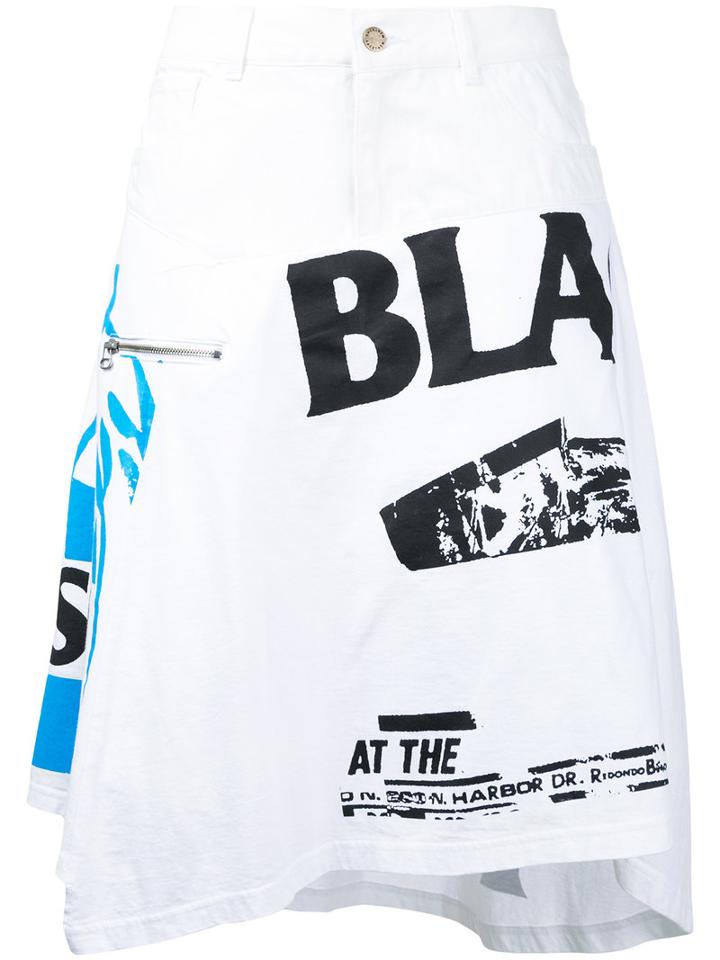 Facetasm - Printed Shorts - Men - Cotton - One Size, White, Cotton