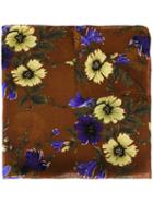 Jean Paul Gaultier Vintage Flower Print Scarf, Adult Unisex, Brown