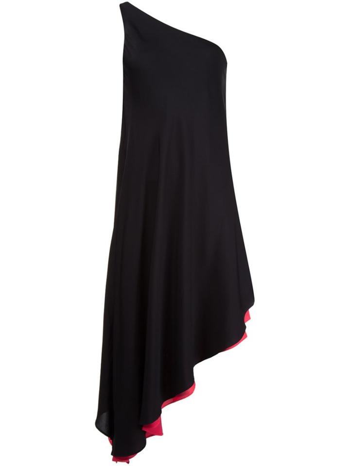 Milly One Shoulder Asymmetric Dress