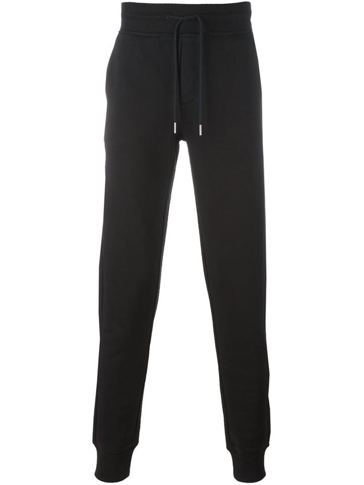 Moncler Classic Track Pants, Men's, Size: Large, Black, Cotton
