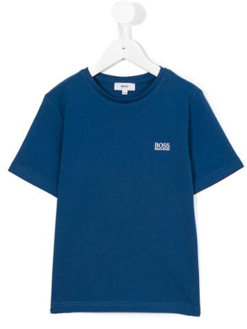 Boss Kids - Logo Print T-shirt - Kids - Cotton - 5 Yrs, Blue