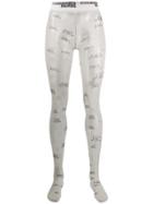 Courrèges Logo Tights - White