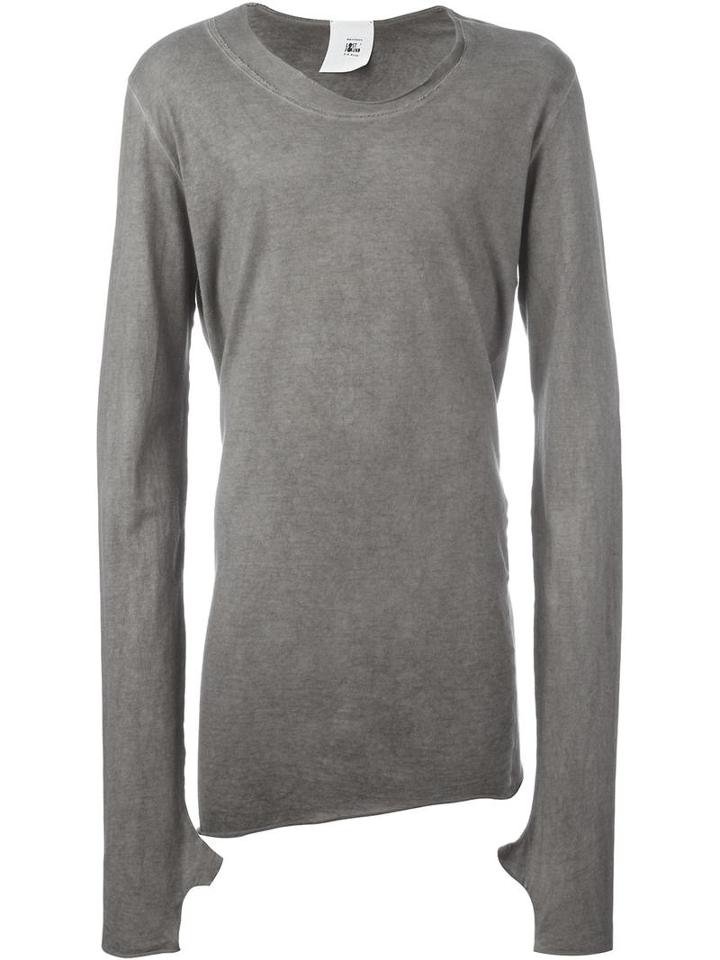 Lost & Found Rooms Asymmetric Collar T-shirt, Men's, Size: Small, Grey, Cotton