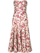 J. Mendel - Jacquard Strapless Dress - Women - Lurex - 8, Red, Lurex