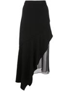 Cushnie Asymmetric Drape Skirt - Black