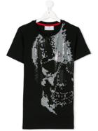 Philipp Plein Junior Teen Embellished Skull Print T-shirt - Black