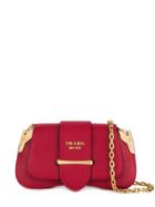 Prada Saffiano Leather Sidonie Small Bag - Red