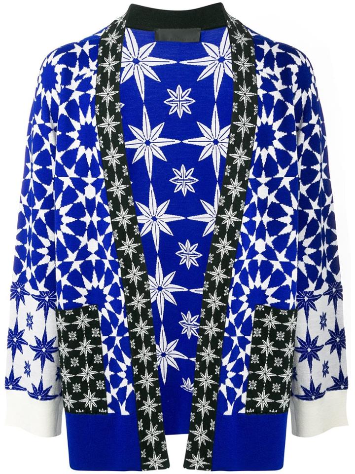 Haider Ackermann Printed Open-front Jacket - Blue
