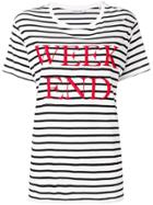 Quantum Courage 'week End' Striped T-shirt - Black