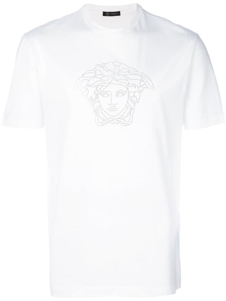 Versace - Classic Plain T-shirt - Men - Cotton - L, White, Cotton
