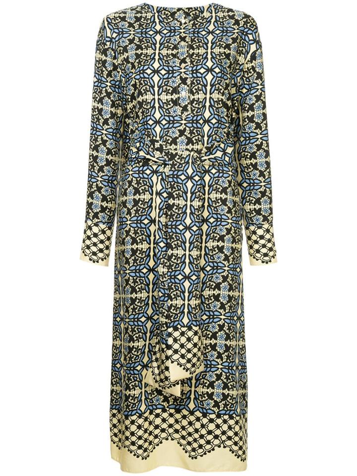 Goen.j Lace Print Shirt Dress - Multicolour
