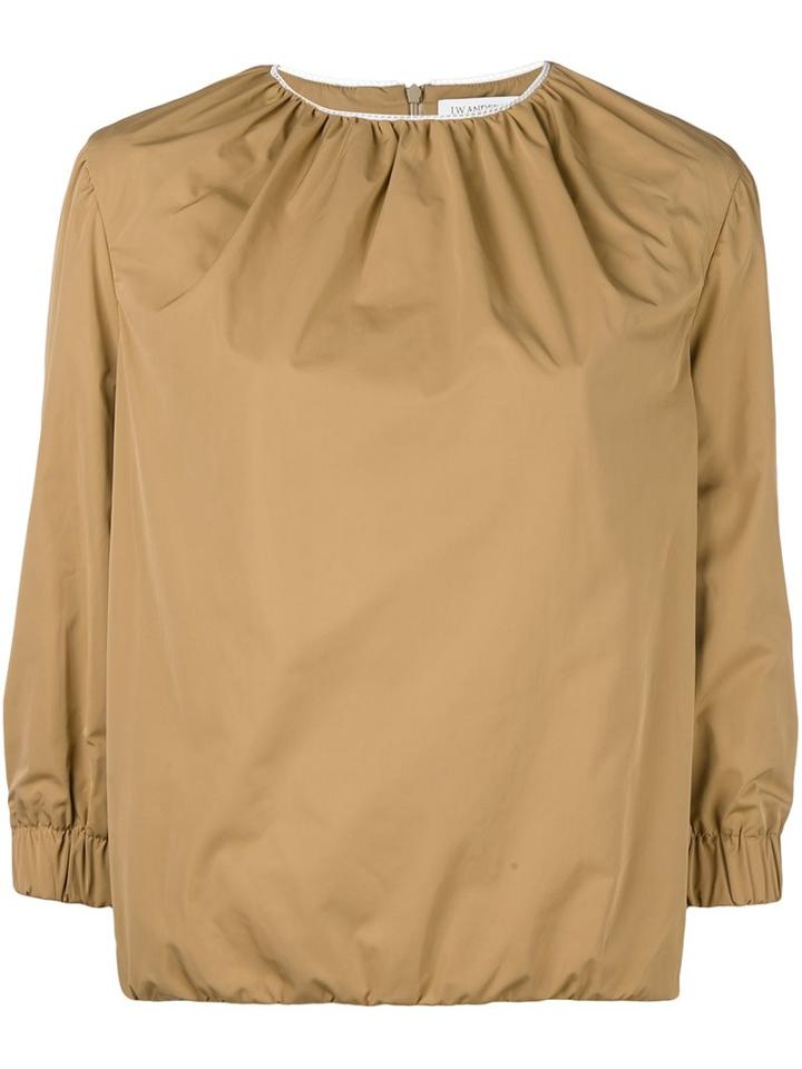 J.w.anderson Ruched Neck Blouse, Women's, Size: 10, Nude/neutrals, Polyester