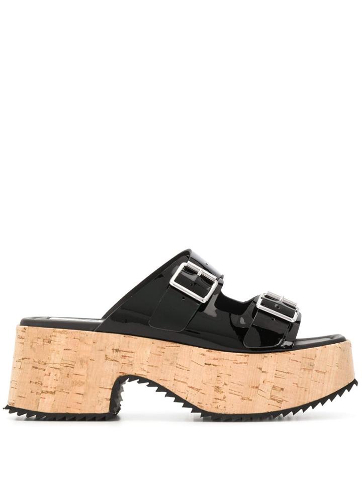 Mcq Alexander Mcqueen Double Strap Sandals - Black