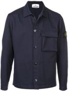 Stone Island Logo Patch Shirt - Blue