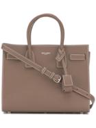 Saint Laurent Classic Baby Sac De Jour Tote, Women's, Brown, Leather