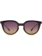 Burberry Eyewear Keyhole Round Frame Shield Sunglasses - Purple