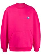 Ader Error Ae Logo-patch Sweatshirt - Pink